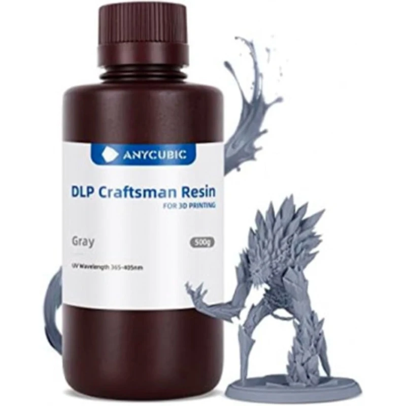 3D çap üçün fotopolimer qatranı Anycubic DLP Craftsman Resin Grey 1L SDHLGY-103A -N 3D çap üçün fotopolimer qatranı Anycubic DLP Craftsman Resin Grey 1L SDHLGY-103A -N