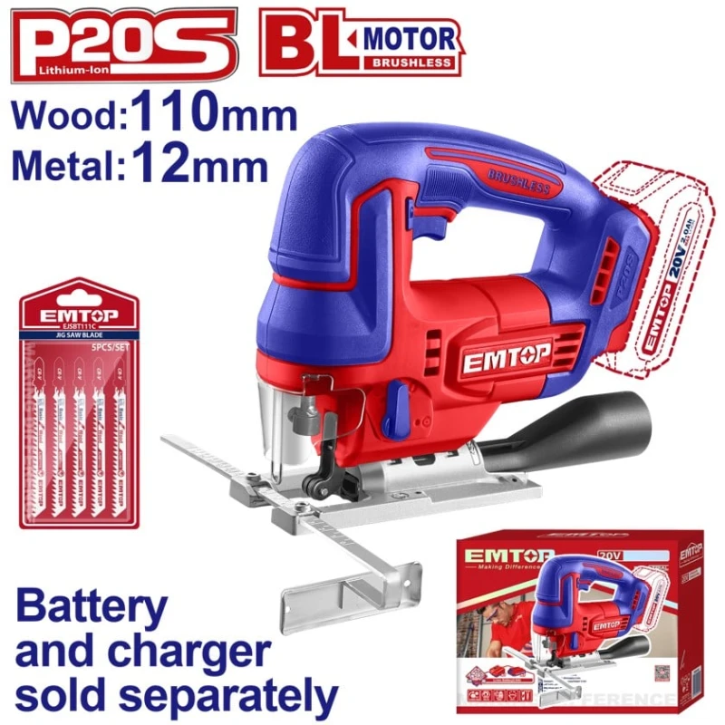 Электролобзик Emtop ELGS201008 20V