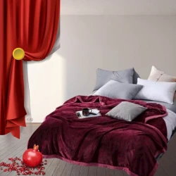 Örtük Narlı 000979, 160x230 sm, birnəfərlik, bambuk, tünd qırmızı