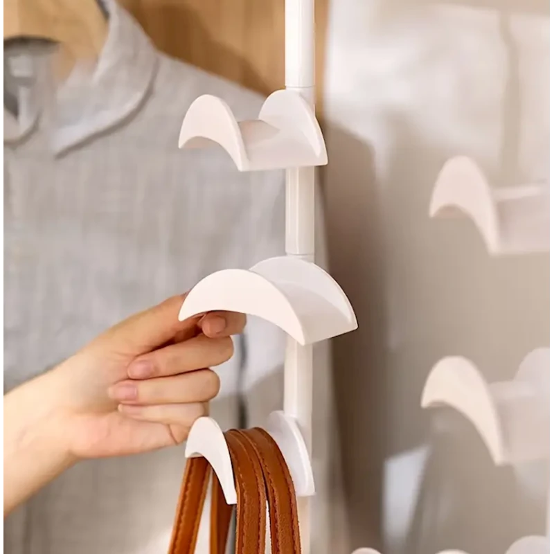 Вешалка для сумок aski_41360, пластик, белая, 39.4x7.2 см