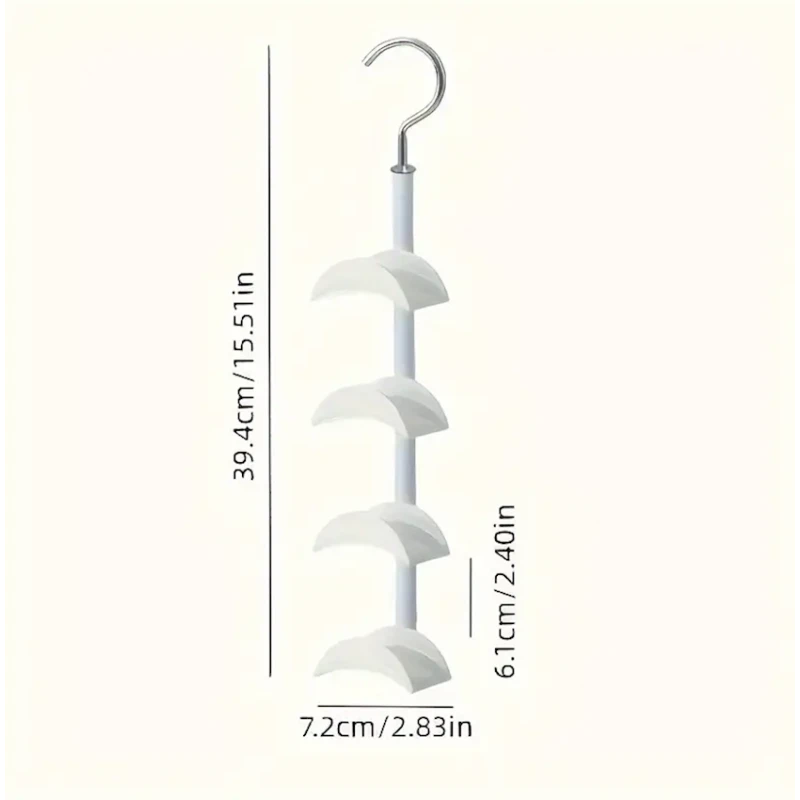 Вешалка для сумок aski_41360, пластик, белая, 39.4x7.2 см
