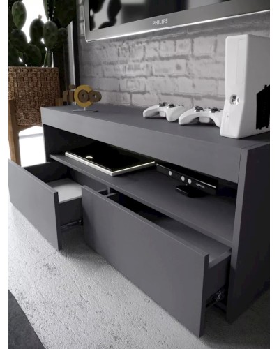 TV üçün tumba 3563_LETNEWHatAndr, LDSP, boz, 45x34.3x112 sm