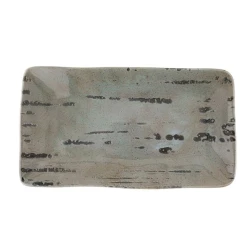 Блюдо Porland Stoneware Vintage, прямоугольное, 22x38 см, серое