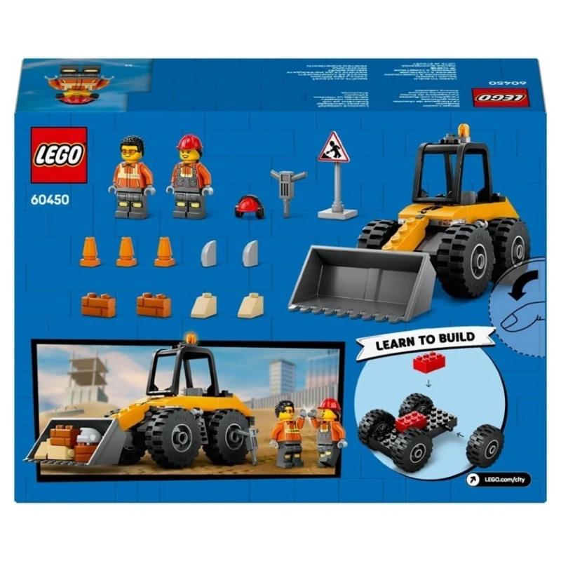 Конструктор LEGO City Yellow Construction Wheel Loader 60450, 81 деталь, от 4 лет