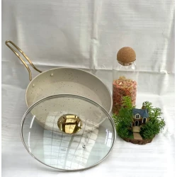 Сковородка Eviz PP-EE-008, гранит, кремовый, 28 см Сковородка Eviz PP-EE-008, гранит, кремовый, 28 см