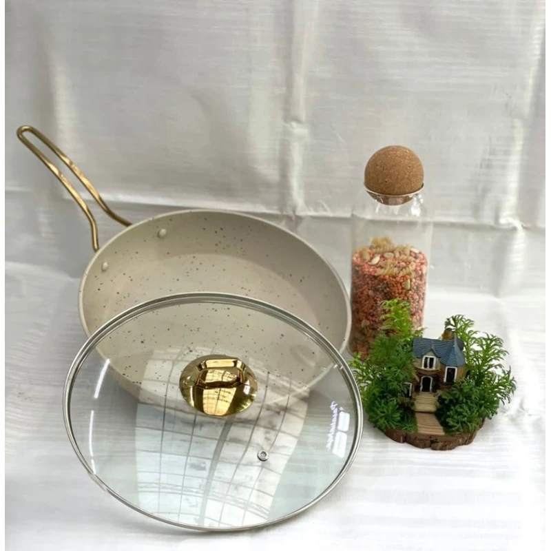 Сковородка Eviz PP-EE-008, гранит, кремовый, 28 см Сковородка Eviz PP-EE-008, гранит, кремовый, 28 см