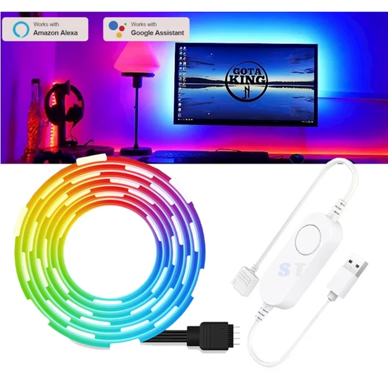 Светодиодная лента Tuya WiFi RGB, 5 м (ST_3600717221193_5) Светодиодная лента Tuya WiFi RGB, 5 м (ST_3600717221193_5)