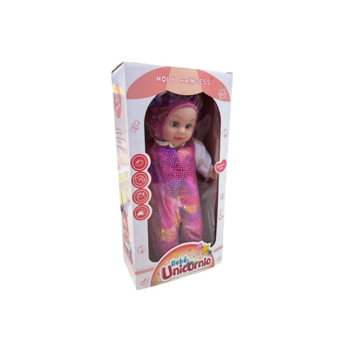 Kukla Moly Princess Unicornio HA-DJSCR-7, 50 sm, çəhrayı