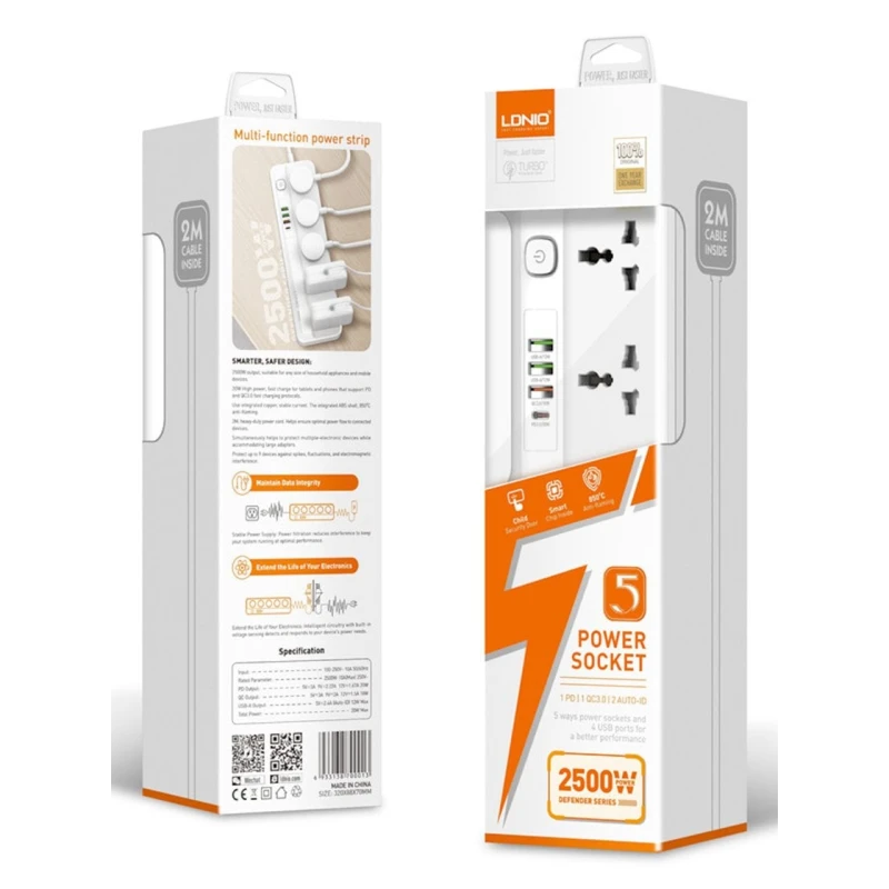 Сетевой фильтр LDNIO SC5415 2500W Сетевой фильтр LDNIO SC5415 2500W