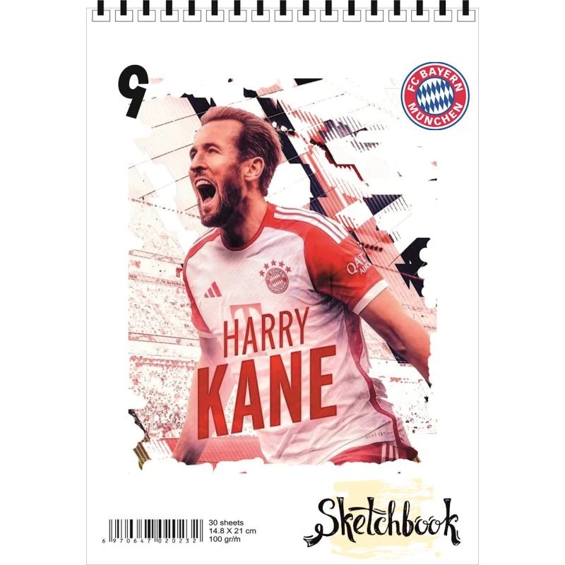 Блокнот Sketchbook Harry Kane, A5, 30 листов Блокнот Sketchbook Harry Kane, A5, 30 листов