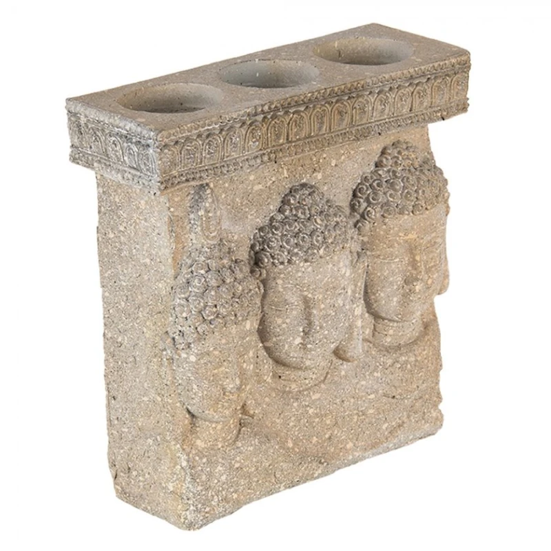Подсвечник Clayre & Eef Buddha, полирезина, 16x6x17 см