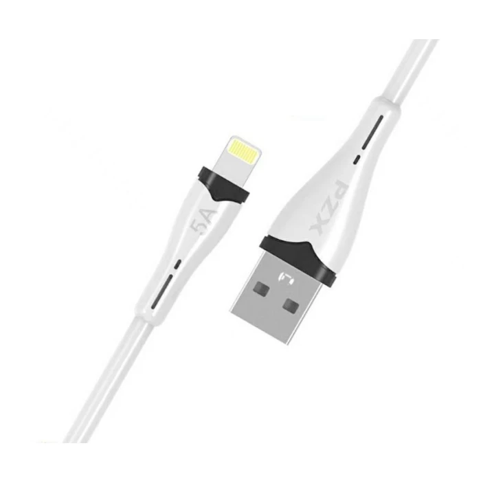 Кабель USB PZX USB 2.0 - Lightning, 1.5 м, Белый