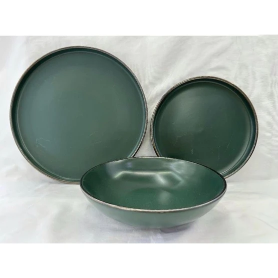 Boşqab dəsti 8292-50, keramika, yaşıl, 6 nəfərlik