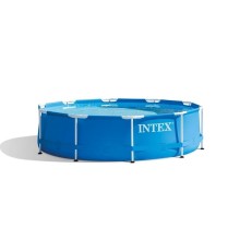 Hovuz Intex Metal Frame 56997/28200, karkaslı, diametr 305sm, hündürlüyü 76sm, həcmi 4485l, göy