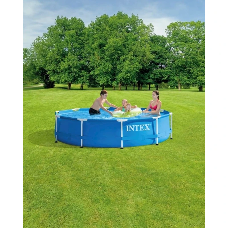 Бассейн Intex Metal Frame 56997/28200, каркасный, диаметр 305см, высота 76см, объем 4485л, синий