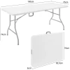 Складной стол 8292-30, пластик, 74x180 см Складной стол 8292-30, пластик, 74x180 см