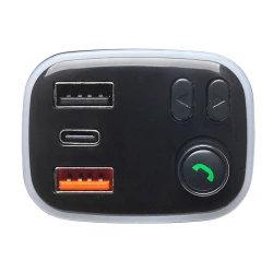 Автомобильный FM трансмиттер P2 2 USB/Type-C QC3.0 Black