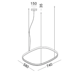 Люстра подвесная Lustore LSP435-BK