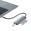 USB HUB Хаб Wiwu Alpha A440 Pro 4 in 1 USB C Grey