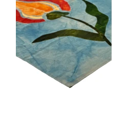 Ковер килим ручного производства Natural halı ELX04, 122х182 см, хлопок, голубой