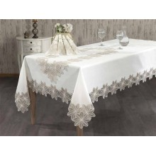 Dəst Atak 036, süfrə 160х220 sm, xalça 45х145 sm, salfetlər 8 əd, salfetlər üçün halqalar 8 əd