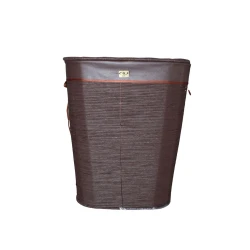Корзина для белья 015, 35x30x50 см, текстиль, коричневая Корзина для белья 015, 35x30x50 см, текстиль, коричневая