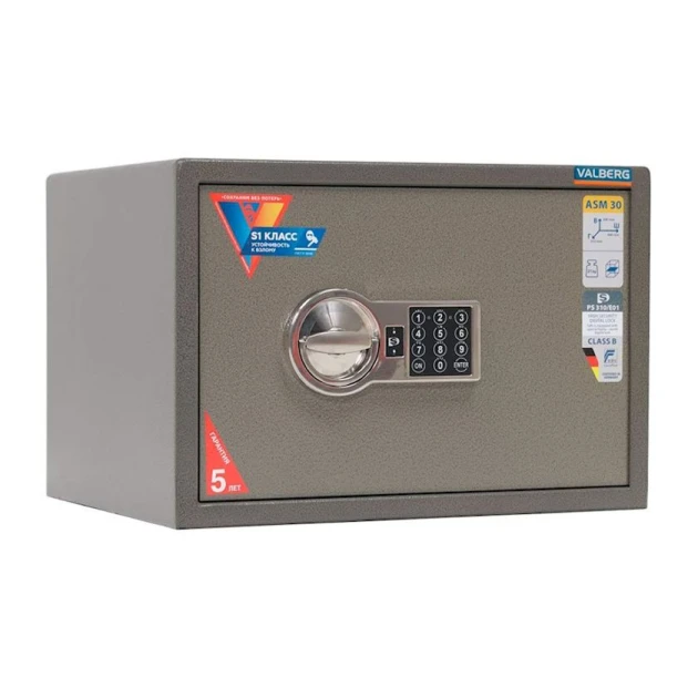 Офисный сейф Valberg ASM 30, электронный кодовый, серый Офисный сейф Valberg ASM 30, электронный кодовый, серый