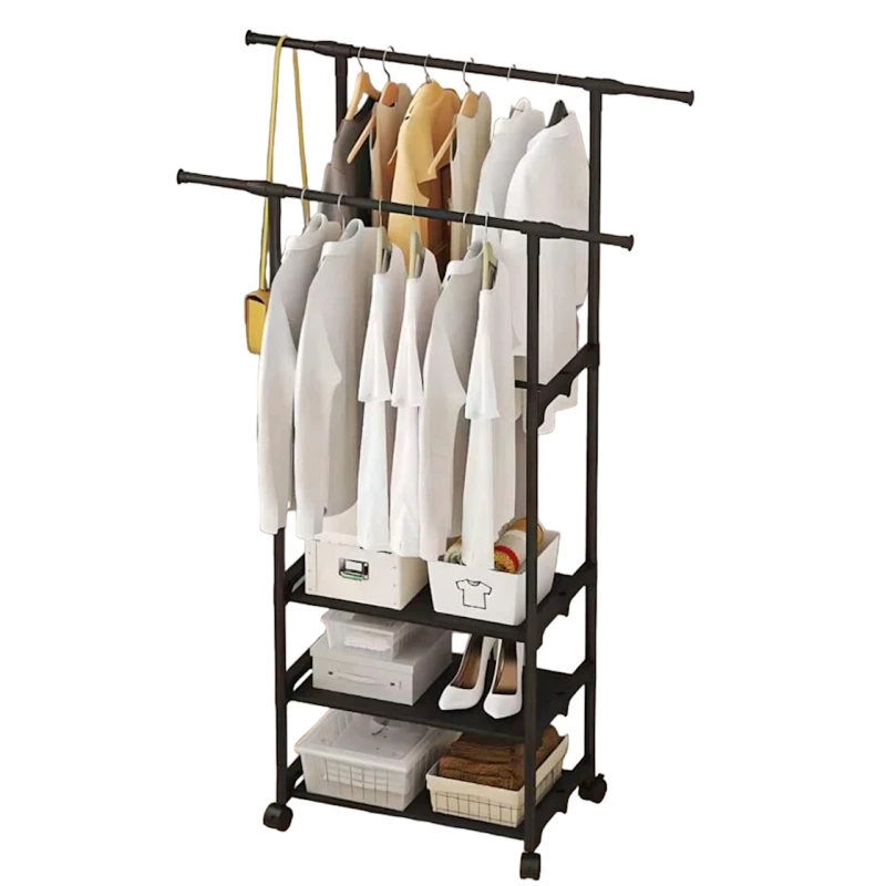 Передвижная вешалка для одежды HomeStore_RE4T, черный, металл, 164x35x95 см Передвижная вешалка для одежды HomeStore_RE4T, черный, металл, 164x35x95 см