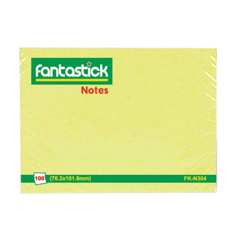 Стикеры для заметок Fantastick FK-N304 76.2x101.6 мм, 100 листов, желтые Стикеры для заметок Fantastick FK-N304 76.2x101.6 мм, 100 листов, желтые
