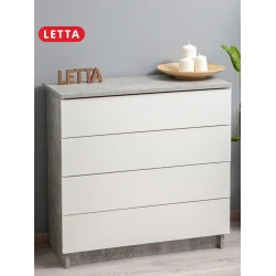 Тумба Letta, ЛДСП, белая/серая, 73х33х75 см Тумба Letta, ЛДСП, белая/серая, 73х33х75 см