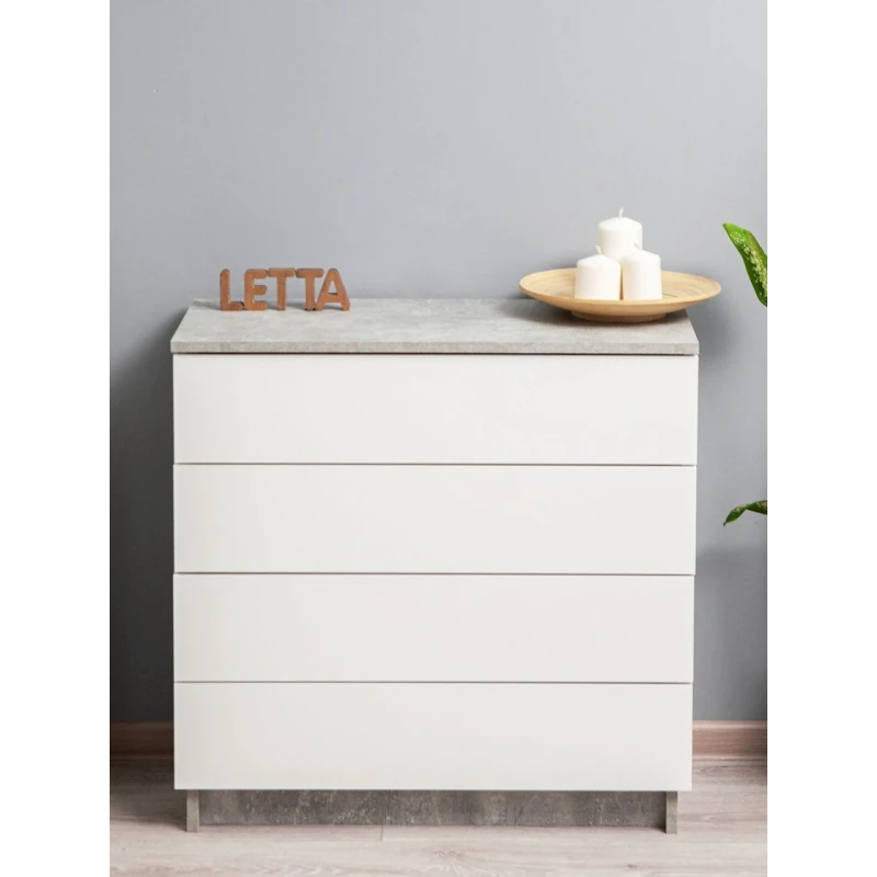 Тумба Letta, ЛДСП, белая/серая, 73х33х75 см Тумба Letta, ЛДСП, белая/серая, 73х33х75 см