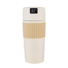 Ağıllı temperatur göstəricisi olan termal fincan TM-002, 400 ml, ağ