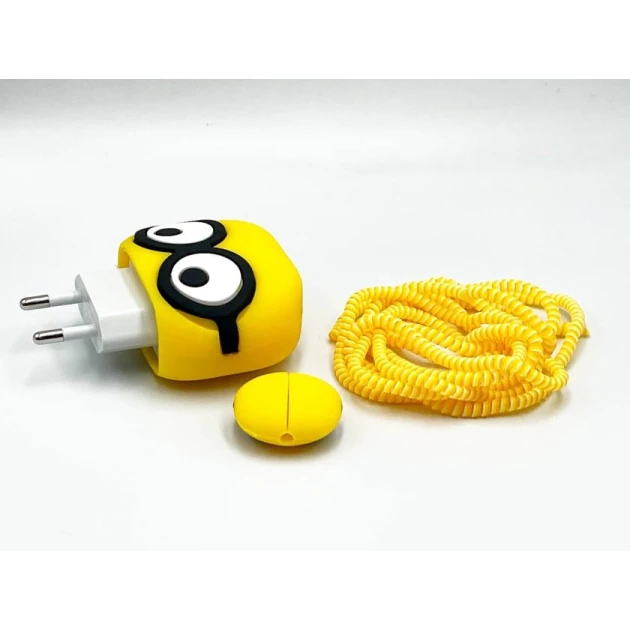 Şarj cihazı üçün çexol Minion, silikon, sarı
