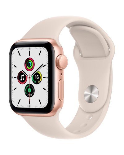 Ağıllı saat Apple Watch SE GPS 40mm Gold Aluminium with Starlight Sport Band (MKQ03RB/A)