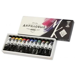 Набор акриловых красок Мастер-Класс, 12 цветов, 18 мл