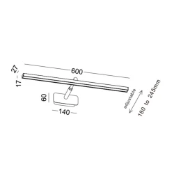 Настенный светильник Lustore LSW516 BK, 24.5x60x6 см, черный Настенный светильник Lustore LSW516 BK, 24.5x60x6 см, черный