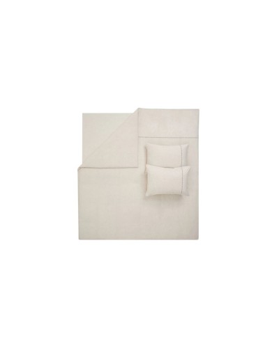 Yataq dəsti Yataş King, yorğan üzü 200x220 sm, mələfə 240х260 sm, yastıq üzü 50x70 sm (2 əd), ikinəfərlik, kətan/pambıq, ağ/yaşıl