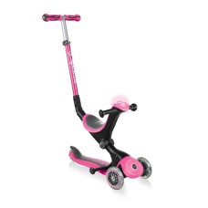 Samokat-kikbord Globber Go Up Deluxe, uşaqlar üçün, 1 yaşdan, maksimal çəki 50 kq, çəhrayı