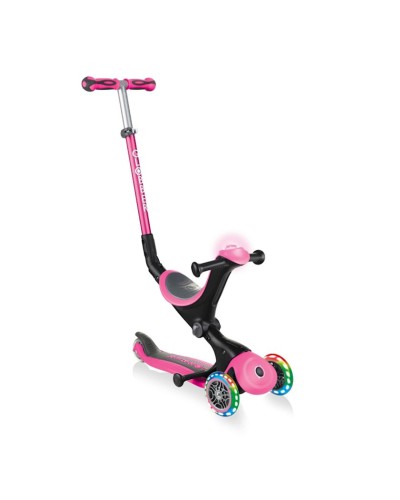Samokat-kikbord Globber Go Up Deluxe, uşaqlar üçün, 1 yaşdan, maksimal çəki 50 kq, çəhrayı