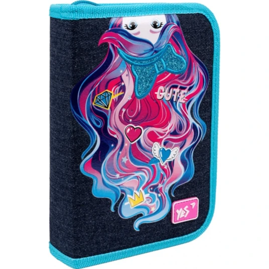 Пенал Yes HP-04 Caramel girl 533588, 13x21x4 см, полиэстер, разноцветный