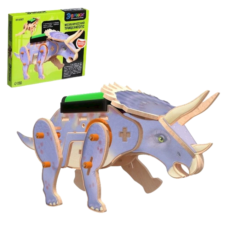 Конструктор Эврики Механический Трицератопс, 90 элементов Конструктор Эврики Механический Трицератопс, 90 элементов