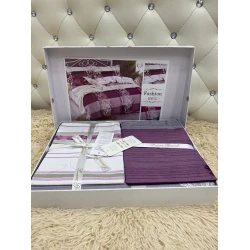 Комплект постельного белья MiraNova LQ-054, пододеяльник 200×230 см, простыня 245×250 см, наволочки 50×70 см, евро, сатин, разноцветный