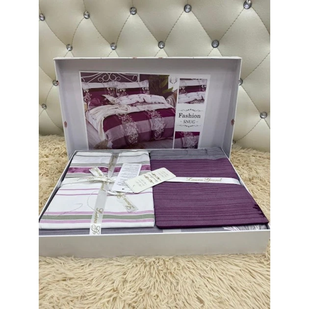 Комплект постельного белья MiraNova LQ-054, пододеяльник 200×230 см, простыня 245×250 см, наволочки 50×70 см, евро, сатин, разноцветный