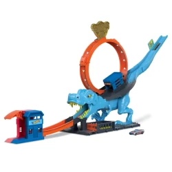 Игровой набор Hot Wheels City T-Rex Loop And Stunt Playset, от 4 лет, разноцветный