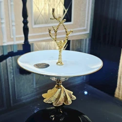 Этажерка JJ-022J, 20 см, белый/золотистый