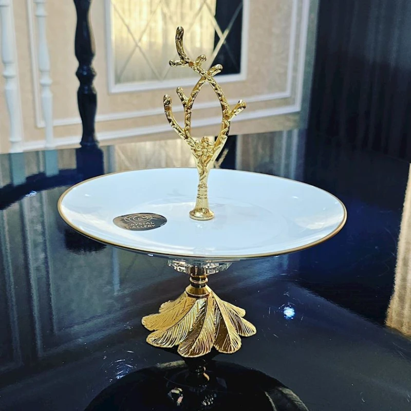 Этажерка JJ-022J, 20 см, белый/золотистый