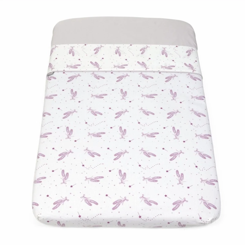 Комплект детского постельного белья Chicco Next2Me Balet, пододеяльник и простыня, хлопок, розовый