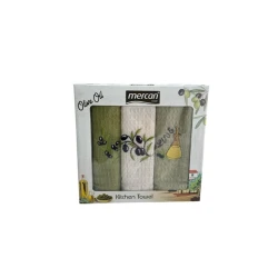 Набор кухонных полотенец Mercan 2110000003865, хлопок, 40x60 см, 3 шт