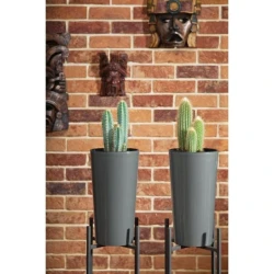 Горшок Lamela Lilia 19x37 см, пластик, антрацит