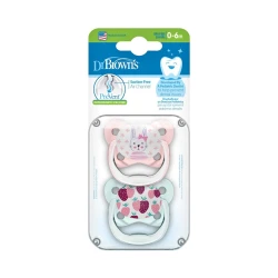 Əmziklər dəsti Dr.Brown's PreVent Butterfly Shield 0-6 ay, silikon, 2 əd, çəhrayı
